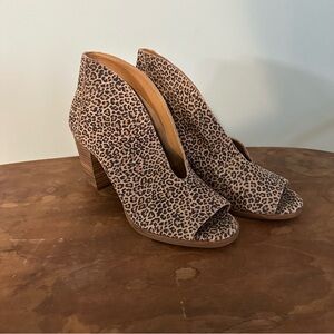 Lucky Brand Leopard Print Heeled Boots
